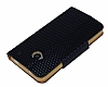 PinShang HTC One Tal Czdanl Siyah Deri Klf - Resim: 2