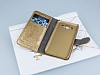 PinShang Samsung Galaxy E5 Tal Standl Czdan Rugan Gold Klf - Resim: 3