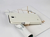 PinShang Samsung Galaxy Mega 6.3 Tal Pencereli Standl Beyaz Deri Klf - Resim: 4