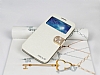 PinShang Samsung Galaxy Mega 6.3 Tal Pencereli Standl Beyaz Deri Klf - Resim: 3