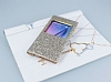 Pinshang Samsung Galaxy S6 Pencereli Simli Gold Klf - Resim: 1