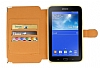 PinShang Samsung Galaxy Tab 3 Lite 7.0 Tal Kapakl Czdan Gold Klf - Resim: 2