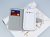 PinShang Samsung i8550 Galaxy Win Tal Standl Czdan Silver Klf - Resim: 1