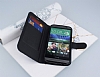 PinShang HTC One M8 Tal Standl Czdan Siyah Klf - Resim: 4