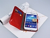 PinShang Samsung Galaxy Grand Tal Standl Czdan Rugan Krmz Klf - Resim: 4