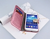 PinShang Samsung Galaxy Grand Tal Standl Czdan Rugan Pembe Klf - Resim: 4
