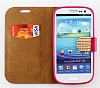 PinShang Samsung Galaxy S3 / S3 Neo Tal Standl Koyu Pembe Czdan Klf - Resim: 4