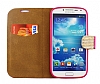 PinShang Samsung i9500 Galaxy S4 Tal Standl Czdan Koyu Pembe Klf - Resim: 4