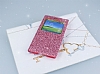 Pinshang Samsung i9600 Galaxy S5 Pencereli Simli Pembe Klf - Resim: 2