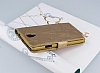 PinShang Samsung N7500 Galaxy Note 3 Neo Tal Standl Czdan Rugan Gold Klf - Resim: 2