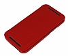 Pipilu HTC One M8 Standl nce Yan Kapakl Krmz Klf - Resim: 3