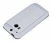 Pipilu HTC One M8 Standl nce Yan Kapakl Beyaz Klf - Resim: 4