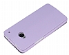 Pipilu HTC One Standl nce Yan Kapakl Mor Klf - Resim: 2