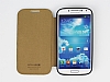 Pipilu Samsung i9500 Galaxy S4 nce Yan Kapakl Beyaz Deri Klf - Resim: 1