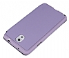 Pipilu Samsung N9000 Galaxy Note 3 Standl nce Yan Kapakl Mor Klf - Resim: 2