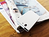 Pipilu Sony Xperia Z Standl nce Yan Kapakl Beyaz Klf - Resim: 2