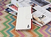 Eiroo Sony Xperia Z2 ift Renk Kapakl Beyaz ve Krmz Deri Klf - Resim: 2