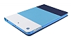 Rada iPad Mini / Mini 2 / Mini 3 izgili Standl Czdanl Mavi Deri Klf - Resim: 1