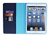 Rada iPad Mini / Mini 2 / Mini 3 izgili Standl Czdanl Mavi Deri Klf - Resim: 2