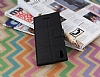 Rada Sony Xperia T3 izgili Standl Czdanl Siyah Deri Klf - Resim: 4
