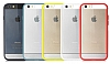 Rock Enchanting iPhone 6 / 6S Krmz Silikon Kenarl effaf Rubber Klf - Resim: 4