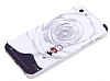 Rock iPhone SE / 5 / 5S Desenli Sert Mat Beyaz Rubber Klf - Resim: 5