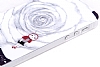 Rock iPhone SE / 5 / 5S Desenli Sert Mat Beyaz Rubber Klf - Resim: 2
