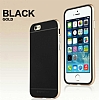 Totu Design Evoque iPhone 6 / 6S Gold Metalik Kenarl Siyah Silikon Klf - Resim: 4