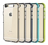 Rock iPhone 6 / 6S Fla Sensrl Silver Kenarl effaf Silikon Klf - Resim: 8