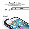 Rock iPhone 6 Plus / 6S Plus Gold Metalik Kenarl Siyah Silikon Klf - Resim: 4