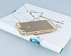Eiroo Edges Glow iPhone SE / 5 / 5S Fla Sensrl Tal effaf Gold Silikon Klf - Resim: 3