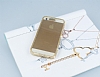Eiroo Edges Glow iPhone SE / 5 / 5S Fla Sensrl Tal effaf Gold Silikon Klf - Resim: 2