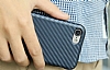 Rock Origin iPhone 7 / 8 Karbon Dark Blue Silikon Klf - Resim: 1