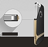 Rock Royce iPhone SE / 5 / 5S Dark Silver Metalik Kenarl Silikon Klf - Resim: 2