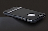 Rock Royce iPhone SE / 5 / 5S Dark Silver Metalik Kenarl Silikon Klf - Resim: 6