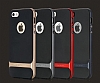 Rock Royce iPhone SE / 5 / 5S Dark Silver Metalik Kenarl Silikon Klf - Resim: 4