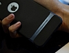 Rock Royce iPhone 7 Gri Metalik Kenarl Siyah Silikon Klf - Resim: 2