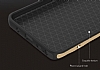 Rock Royce Samsung Galaxy Note FE Gold Metalik Kenarl Siyah Silikon Klf - Resim: 6