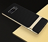 Rock Royce Samsung Galaxy Note 8 Lacivert Metalik Kenarl Siyah Silikon Klf - Resim: 1