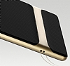 Rock Royce Samsung Galaxy Note 8 Lacivert Metalik Kenarl Siyah Silikon Klf - Resim: 2