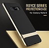 Rock Royce Samsung Galaxy Note 8 Dark Silver Metalik Kenarl Siyah Silikon Klf - Resim: 10