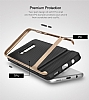 Rock Royce Samsung Galaxy S8 Gold Metalik Kenarl Siyah Silikon Klf - Resim: 12
