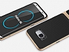 Rock Royce Samsung Galaxy S8 Gold Metalik Kenarl Siyah Silikon Klf - Resim: 8