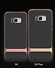 Rock Royce Samsung Galaxy S8 Gold Metalik Kenarl Siyah Silikon Klf - Resim: 17
