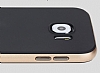 Rock Royce Samsung i9800 Galaxy S6 Krmz Metalik Kenarl Siyah Silikon Klf - Resim: 4