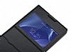 Rock Sony Xperia Z2 Excel Serisi Pencereli Standl Siyah Klf - Resim: 4