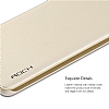 Rock Touch Samsung Galaxy S6 Edge Plus nce Yan Kapakl Gold Deri Klf - Resim: 3