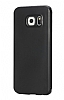 Rock Touch Samsung Galaxy S6 Edge Plus nce Yan Kapakl Siyah Deri Klf - Resim: 3