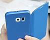 Rock Touch Samsung Galaxy S6 Edge Plus nce Yan Kapakl Siyah Deri Klf - Resim: 10