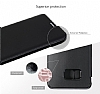 Rock Touch Samsung Galaxy S6 Edge Plus nce Yan Kapakl Siyah Deri Klf - Resim: 8